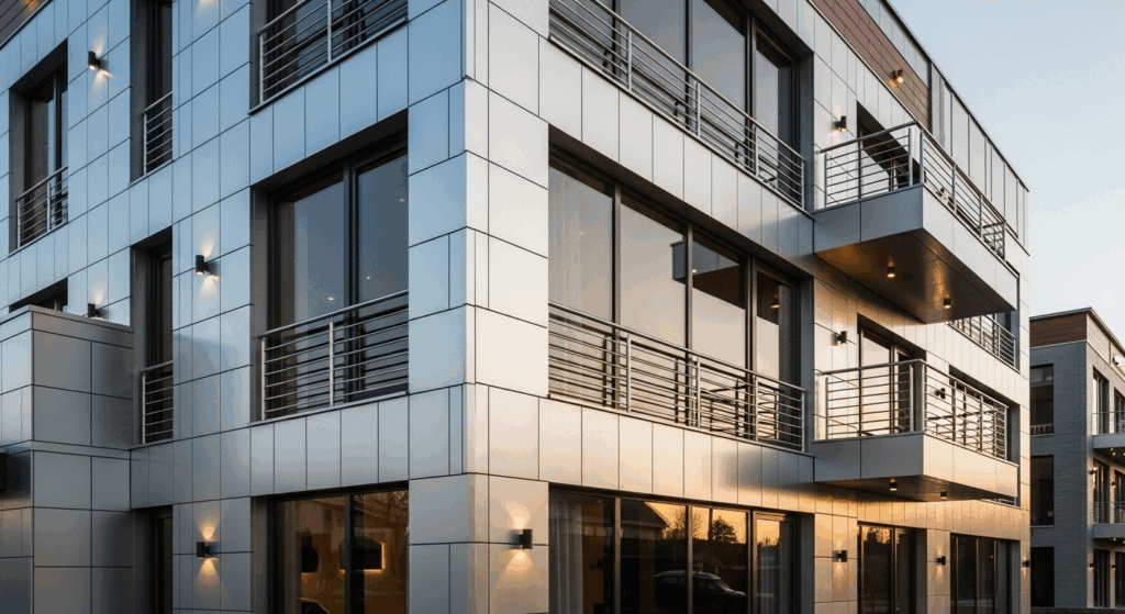 modern aluminium and glass works on windows